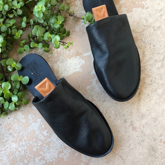 MERCEDES CASTILLO Shoes - Mercedes Castillo Teah Black Leather Mules Slides